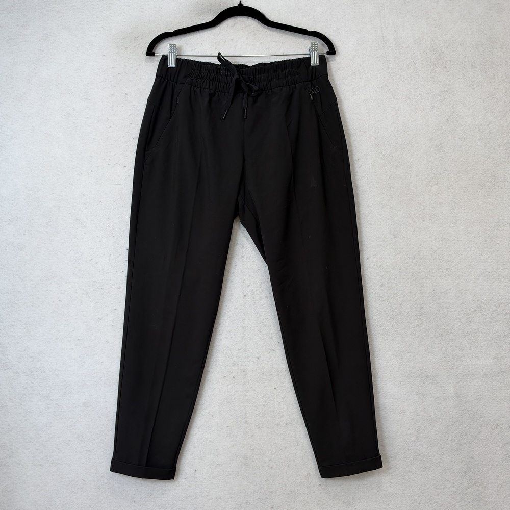CALIA Jogger Pants Womens S Black Elastic Waist Zip Pockets Athletic Stretch
